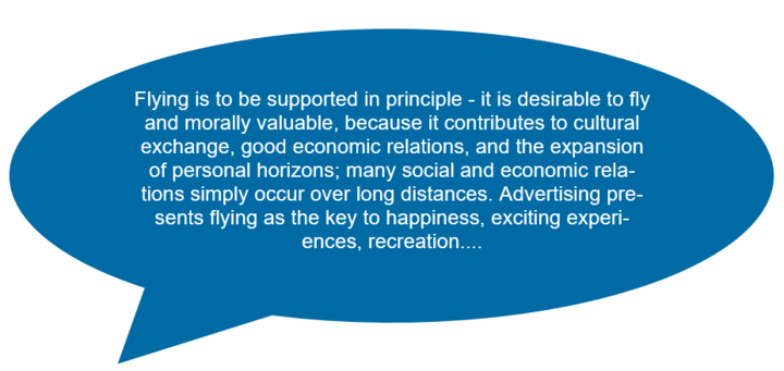 Flying is to be supported in principle 